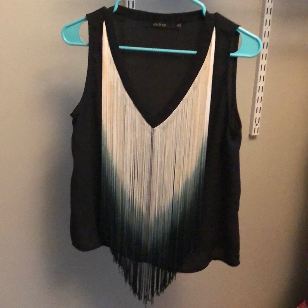 Ark & co sleeveless fringe top